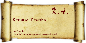 Krepsz Aranka névjegykártya