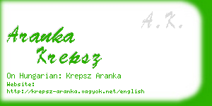 aranka krepsz business card